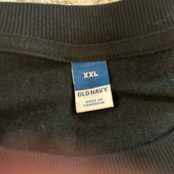 NWT Old Navy Plus Size XXL Black Crewneck Holiday Sweatshirt - Picture 2 of 8